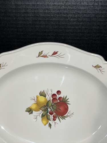 DRURY LANE 14” Wedgwood Oval Serving Platter - 14" Lemons , Red Fruit - Picture 4 of 6