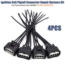 4pc Ignition Coil Pigtail Connector Repair Harness Kit Set for Toyota Lexus
