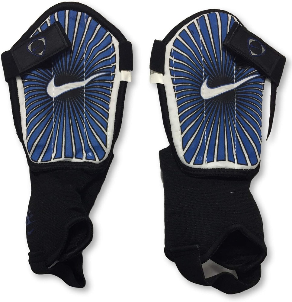 Nike Tri Shield Football Shin Guards Youth M (10-13) Blue/Black Design