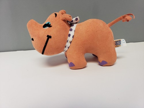 Vintage Dream Pets Plush Dachshund Weiner Dog Pink 9" Dolly and Rhinocerous - Picture 5 of 21