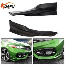For Honda Civic 2drcoupe 2014-2015 Hfp Style Black Front Bumper Spoiler Lip 2pc