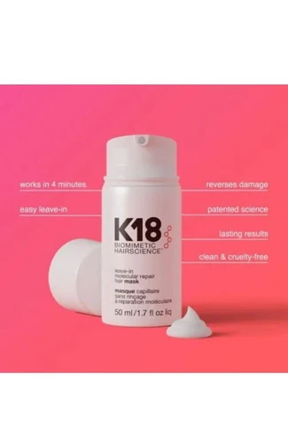 2 X K18 Leave-in Molecular Repair Hair Mask For All Hair Types Hair Care 50ml AU - Picture 6 of 13