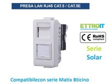 PRESA LAN RJ45  CAT. 5 CAT.5E UTP COMPATIBILE CON SERIE MATIX BTICINO