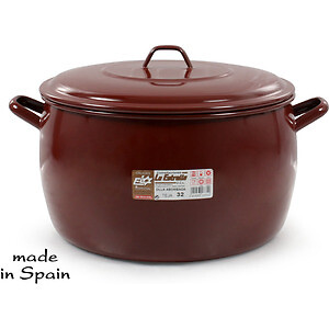 Olla Abombada C/Tapa 32Cm - 16L Teja (Cod. Gr-39547)
