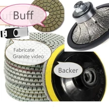 3/8" Radius Bullnose Diamond Router Bit 12 Polishing Pad Fabricate Granite Video