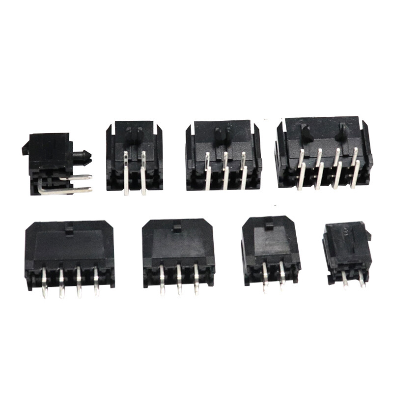1P-12P PCB Connectors Plug Double Row Curved needle Socket