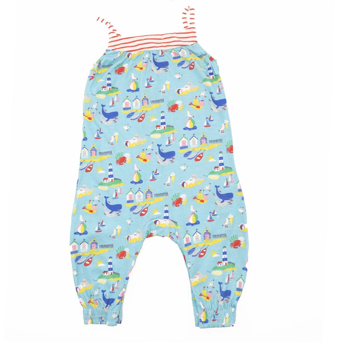 Baby Boden Blue Romper Playsuit Babygrows Cotton Relaxed Animal