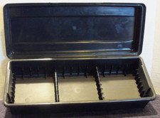 Cassette Tape Storage 15 / 24 Alpha Audio  Box  Case  Black  Plastic  VTG