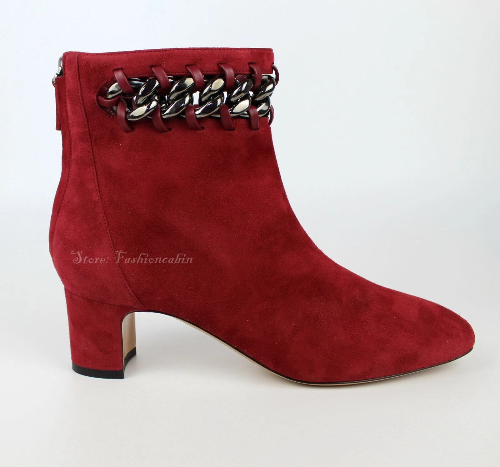 Stivaletti stivaletti Valentino Garavani in camoscio con tacco rosso nuovi 37 euro