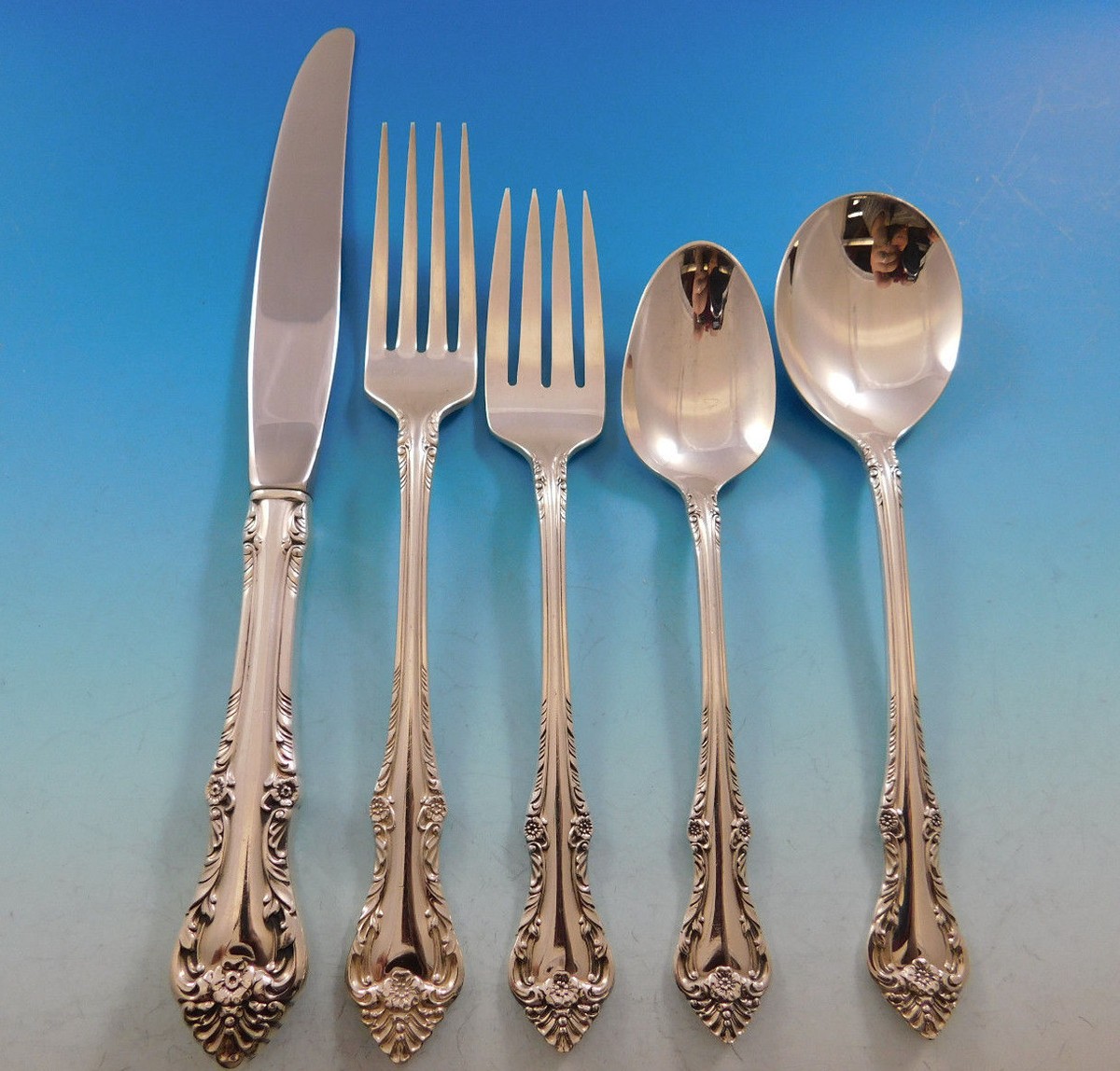 Melbourne by Oneida Sterling Silver Flatware Set for 12 Service 60