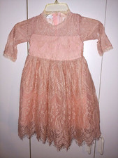 TRISH SCULLY GIRL'S GORGEOUS FANCY PEACH PARTY DRESS-5-WORN ONCE-NICE