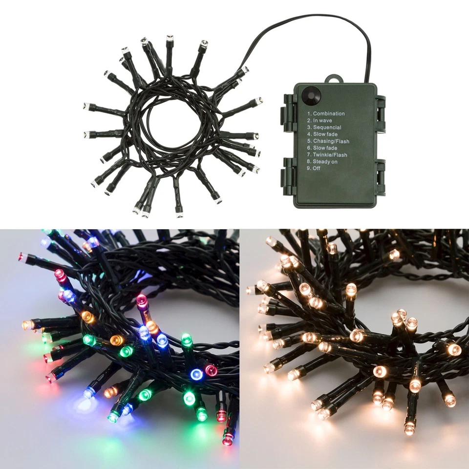 Lotti Importex Catene natalizie a Batteria Luci di Natale LED x interno esterno