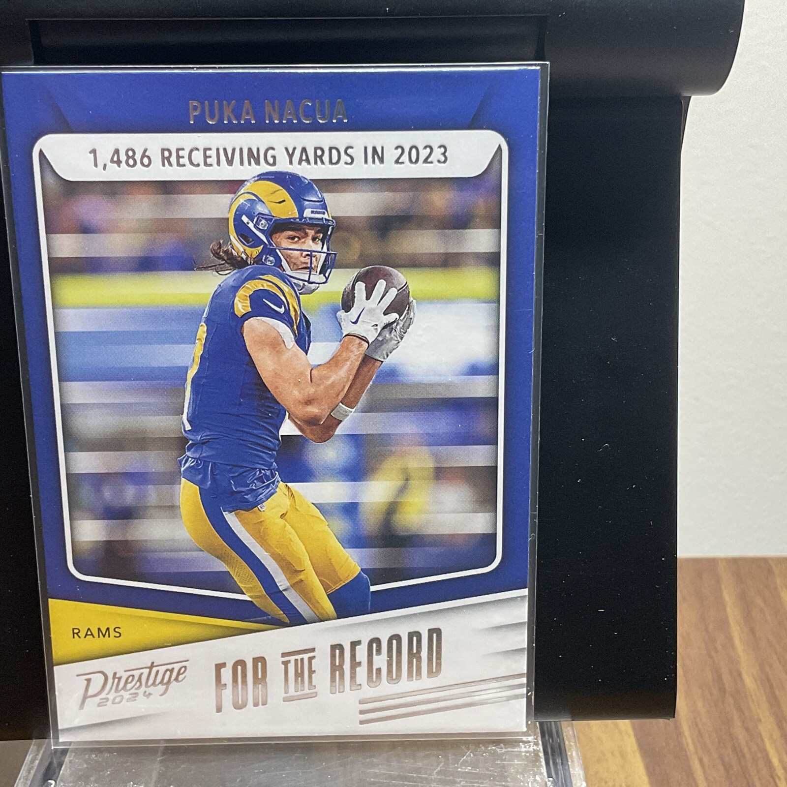 2024 Panini Prestige Puka Nacua #FR-PN For The Record - Los Angeles Rams