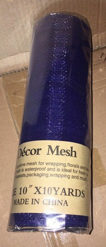 NAVY Fabric Deco Poly Mesh ROLL 10" x 10 Yards * FAST SHIP - Picture 2 of 2