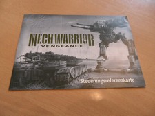 Original Steuerungsreferenzkarte für PC Spiel Mechwarrior Vengeance