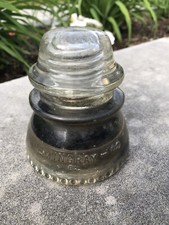 Vintage Clear Hemingray-42 40 Glass Insulator Beaded Bottom Made In The USA