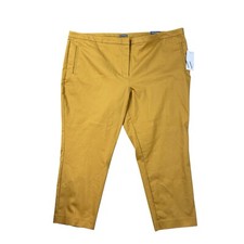 NWT Worthington Slim Leg Cropped Pants Size 24W Gilded Brown
