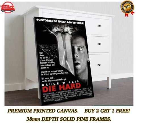 Die Hard Bruce Willis klassischer Film große Leinwand Kunstdruck Geschenk A0 A1 A2 A3 A4 - Bild 1 von 6