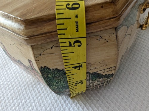 Vintage Handpainted Wood Purse Cincinnati/Kentucky/Riverboat/Derby Scenes - Picture 12 of 12