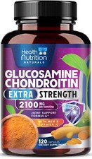 Glucosamine Chondroitin MSM Triple Strength Turmeric Joint Support 2100mg