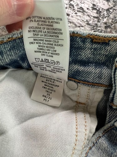 Pantalones de mezclilla Hudson Remi rectos recortados lavados ácidos para mujer talla 25 - Imagen 6 de 7