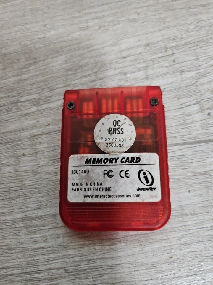 Interact PlayStation 1 PS1 Red Memory Card - Image 2 of 3