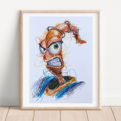 Earth Worm Jim Ballpoint Pen Print, Earth Worm Jim Poster