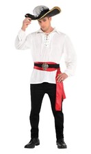 White Renaissance Pirate Shirt - Rock Stars - Costume - Men - 3 Sizes