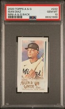 Isan Diaz - 2020 Allen & Ginter Mini A & G Back RC #222  PSA 10