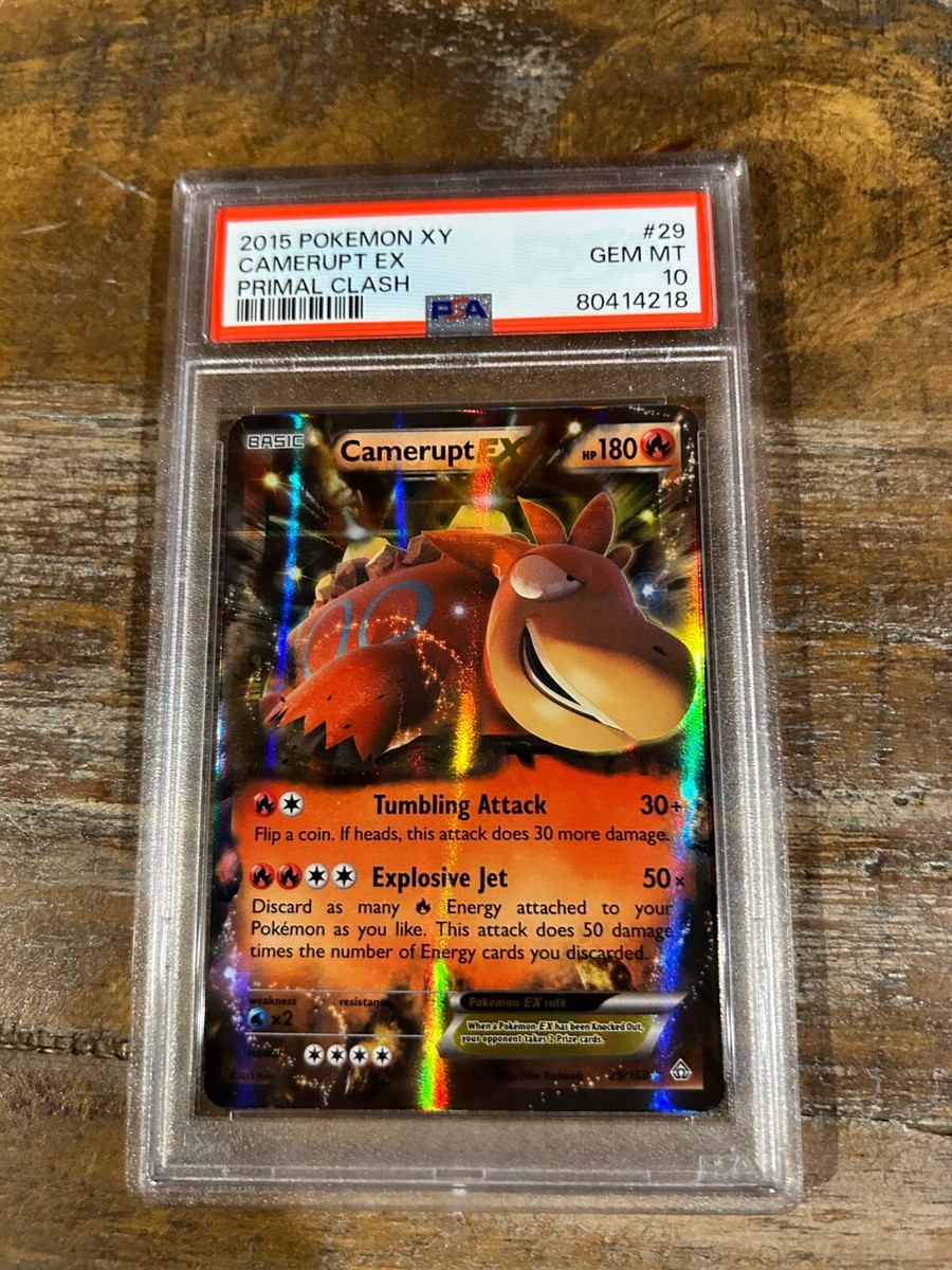 POKEMON 2015 XY Primal Clash CAMERUPT EX #29 PSA 10 Gem Mint RARE