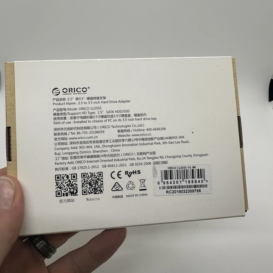 Orico 2.5" SSD to 3.5'' SATA Hard Drive Adapter 7-15mm Hard Drive Bay Converter - Image 2 of 2