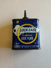 LOCK EASE GRAPHITED FLUID CAN OIL REEL HOUSEHOLD LUBRICANT 3 OZ EMPTY