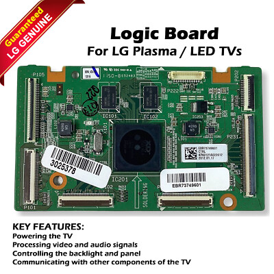 LG 60PA5500UA PLASMA / LED TV LOGIC CONTROL BOARD EBR73749601 / EAX64290701