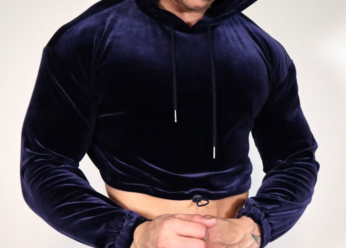 ADULT LONG SLEEVE HOODED CROP SHIRT ADULT S