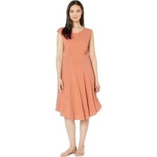 Prana Jola Orange Jersey Stretch Midi Dress M