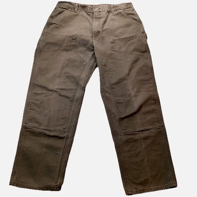 Carhartt B136 DKB Brown Double Knee Duck Pants Original Dungaree Fit 38x30
