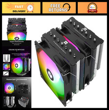 High-Performance CPU Air Cooler, 7 Heat Pipes, Dual 120mm PWM Fans, AMD/Intel Co