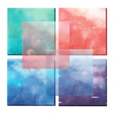 BAYTORY 200Pcs Glitter Sticky Notes Transparent, Clear 3 x 3 inches, Gradient