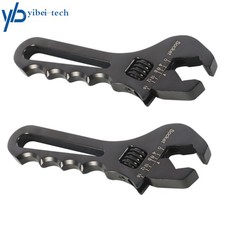 2 PIEZAS 3AN-16AN Llave Ajustable Aluminio Herramienta Llave Negra para Montaje de Extremo de Manguera