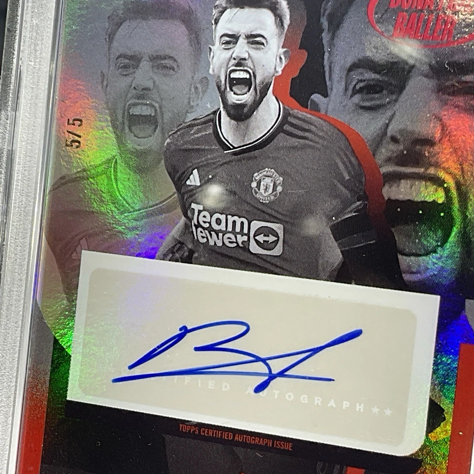 /5 Bruno Fernandez, Bona Fide Baller Auto, 2024/25 Topps Manchester United, PSA8 - Image 2 of 3
