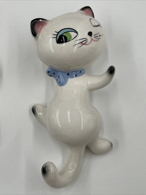 VINTAGE HOLT HOWARD COZY KITTEN CAT SPICE RACK SET 50S W/ TWO