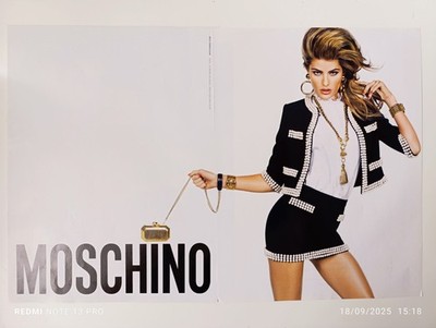 Women Fashion High heels Handbag Shoes Long Leg Print Ad  MOSCHINO 2 .