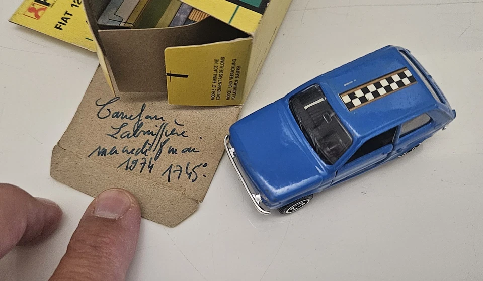 POLITOYS POLISTIL E40 FIAT 126   - 1/43 - ORIGINAL BLUE FRANCIA RARE - Immagine 3 di 4