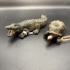 Schleich Alligator 2007 And Galapagos Tortoise 2008 Both Retired And New W/Tags