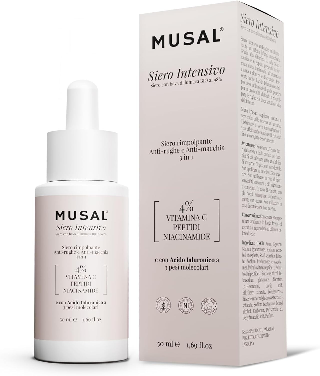 Siero Viso Premium Bava di Lumaca e Vitamina C | Elisir di Giovinezza