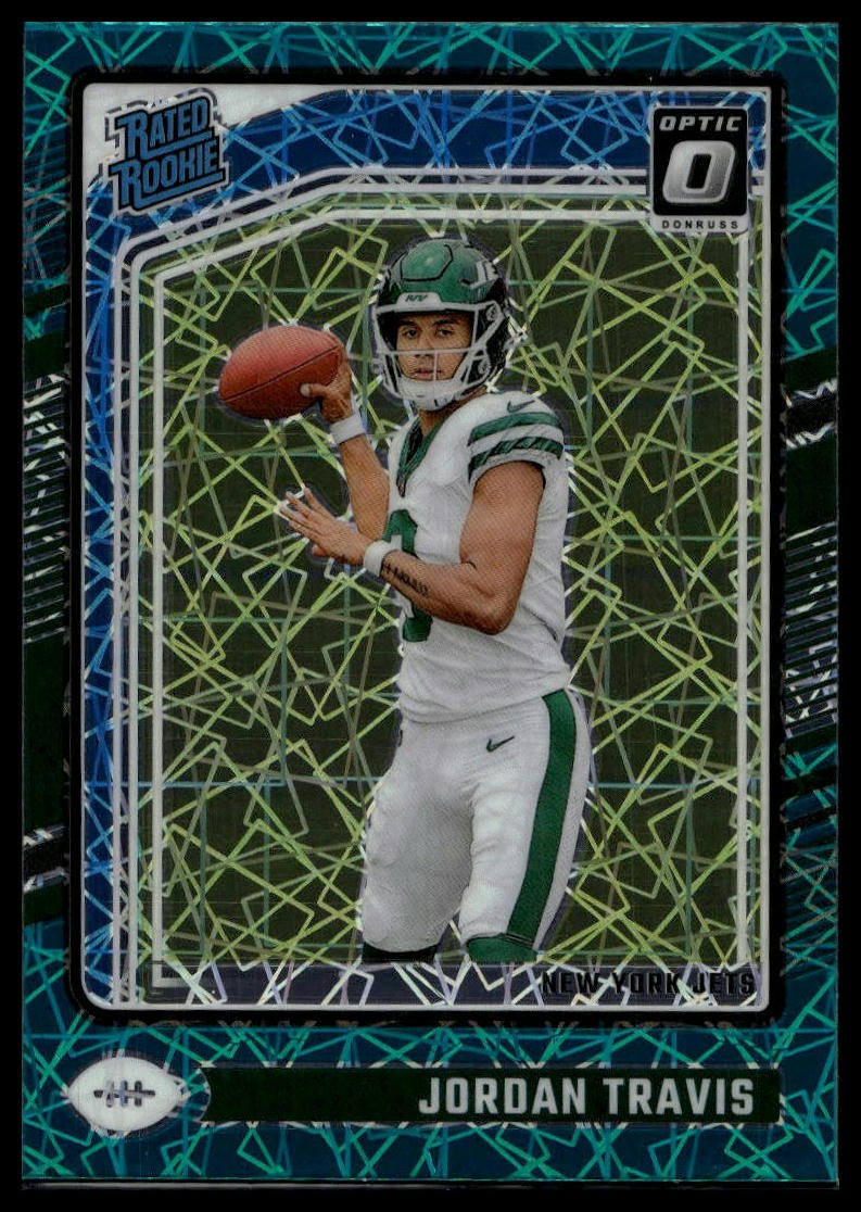 2024 Donruss Optic #260 Jordan Travis Teal Velocity Rated Rookie