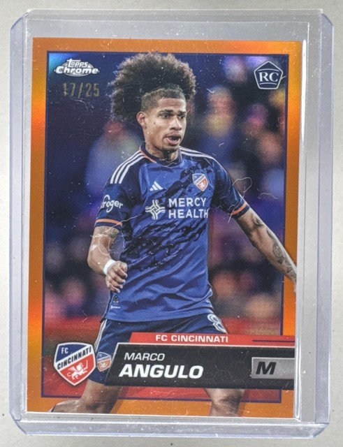 Marco Angulo 2023 Topps Chrome MLS #26 Orange Refractor Rookie RC /25
