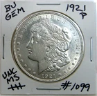 1921 P  MORGAN SILVER DOLLAR FROM ORIGINAL BANK BAG GEM BU US MINT #1099