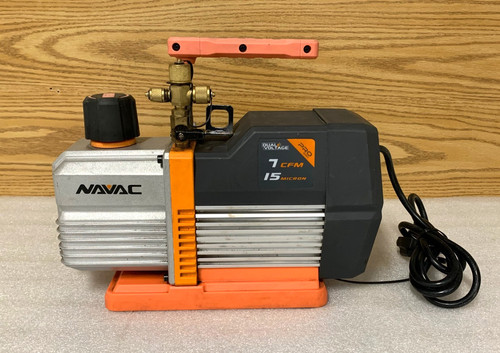 Navac Vacuum Pump Dual Stage AC Motor-NP7DP, 7 CFM, 3/4 HP, 15 MC, 115V PRO P12