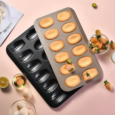 Stainless Steel Mini Cake Madeleine Tray Nonstick Cookie Baking Pan